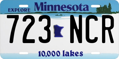 MN license plate 723NCR