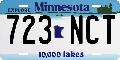 MN license plate 723NCT