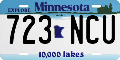 MN license plate 723NCU