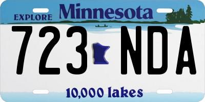MN license plate 723NDA