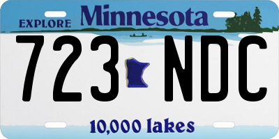 MN license plate 723NDC