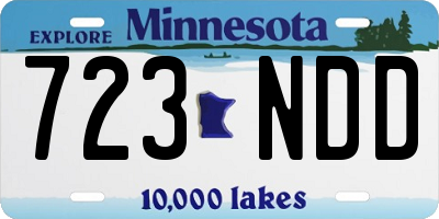 MN license plate 723NDD