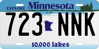 MN license plate 723NNK