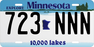 MN license plate 723NNN