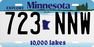 MN license plate 723NNW