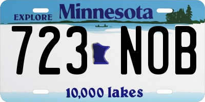 MN license plate 723NOB