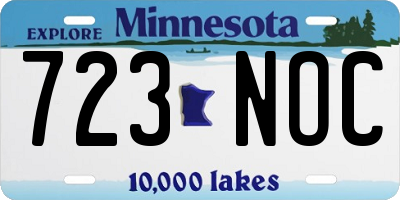 MN license plate 723NOC