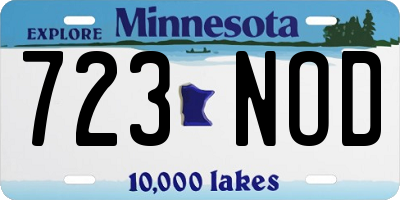 MN license plate 723NOD