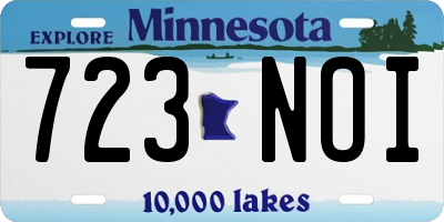 MN license plate 723NOI