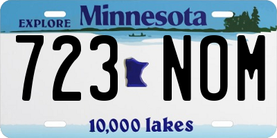 MN license plate 723NOM