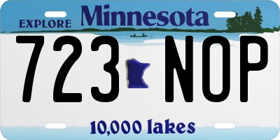 MN license plate 723NOP