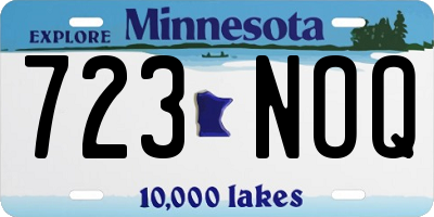 MN license plate 723NOQ