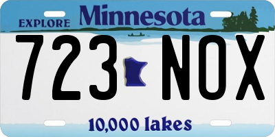 MN license plate 723NOX