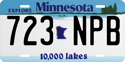 MN license plate 723NPB