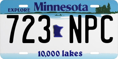 MN license plate 723NPC