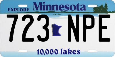 MN license plate 723NPE