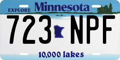 MN license plate 723NPF