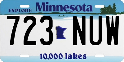 MN license plate 723NUW