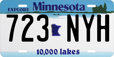MN license plate 723NYH