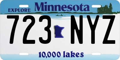 MN license plate 723NYZ