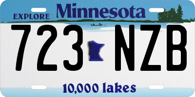 MN license plate 723NZB