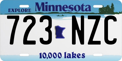 MN license plate 723NZC