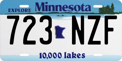 MN license plate 723NZF