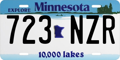 MN license plate 723NZR