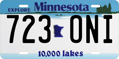 MN license plate 723ONI
