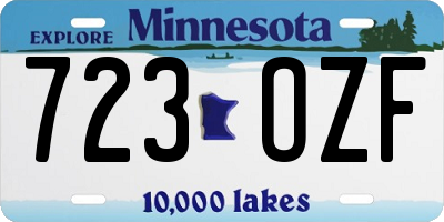 MN license plate 723OZF