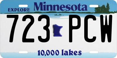 MN license plate 723PCW