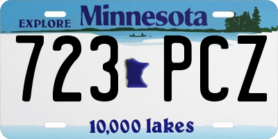 MN license plate 723PCZ