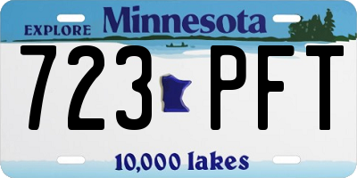 MN license plate 723PFT