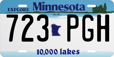 MN license plate 723PGH