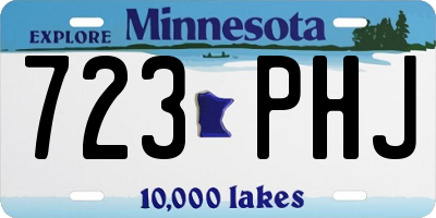 MN license plate 723PHJ