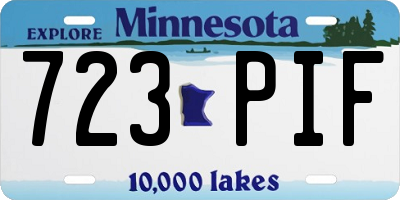 MN license plate 723PIF