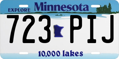 MN license plate 723PIJ