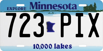 MN license plate 723PIX
