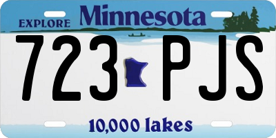 MN license plate 723PJS