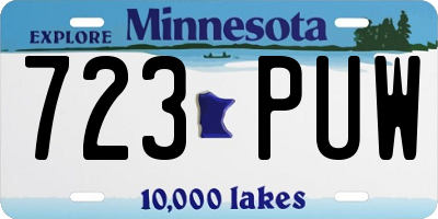 MN license plate 723PUW