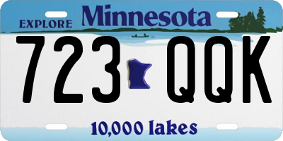 MN license plate 723QQK