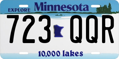 MN license plate 723QQR