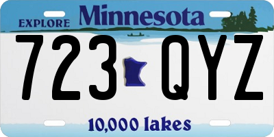 MN license plate 723QYZ
