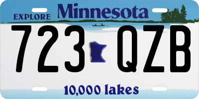MN license plate 723QZB