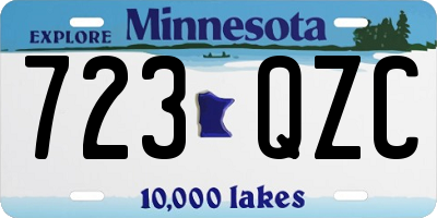 MN license plate 723QZC