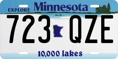 MN license plate 723QZE