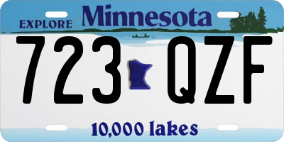 MN license plate 723QZF