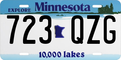MN license plate 723QZG