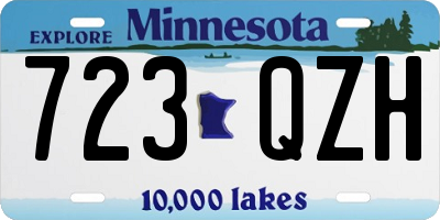 MN license plate 723QZH