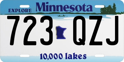 MN license plate 723QZJ
